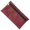 Image of Nylon Pencil Case (Burgundy With Black Zip)